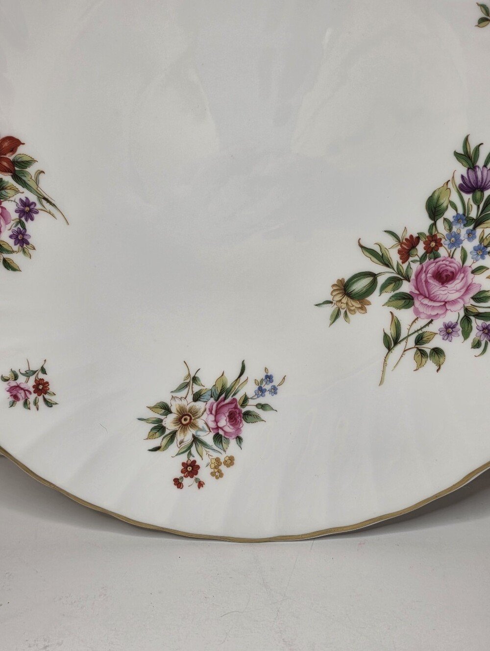 Royal Worcester Witley Garden Handled Cake Plate Floral Bone China Serving Dish - Picture 5 of 8